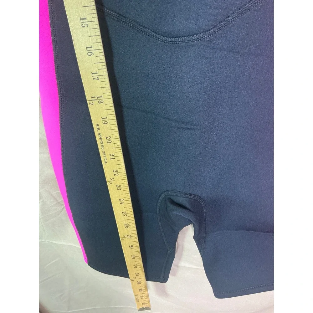 Heuto Shorty Wetsuit Kids Size‎ 12 Black Pink New Front Zip Neoprene 1294